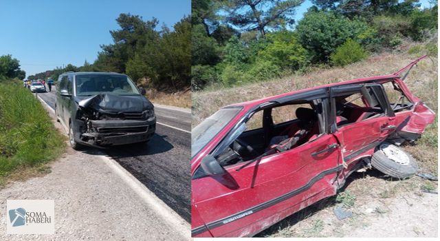 Soma-Savaştepe karayolunda trafik kazasında 1 Kişi Öldü.1kişi yaralandı