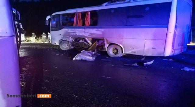 İşçi Servisi Kaza Yaptı 8 Kişi Yaralandı