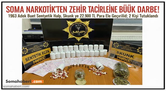 Soma Narkotikten Uyuşturucu Operasyonu: 2 Tutuklama