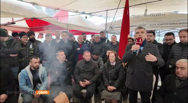Somada termik santral işçilerin eylemi 10. Gününde sürüyor- CHPli KAVAF Ve Başkan OKUR İşcilere destek verdi