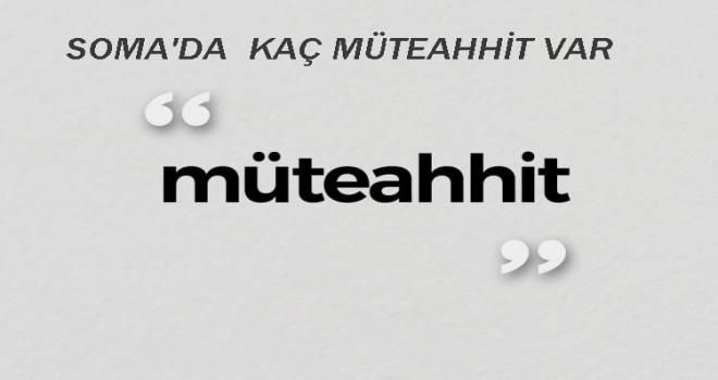 SOMA'DA KAÇ MÜTEAHHİT VAR