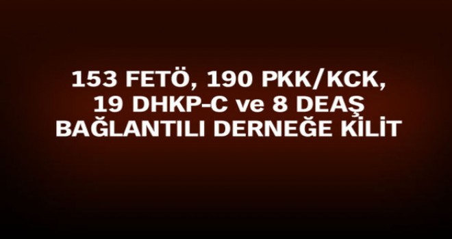 370 dernek kapatıldı