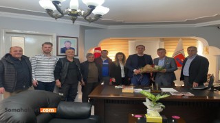 SOMA TSO, SOMA ŞOFÖRLER VE OTOMOBİLCİLER ODASI BAŞKANI OSMAN GÜNDOĞAN’I ZİYARET ETTİ