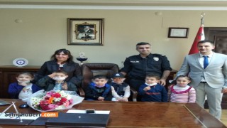 MİNİK ÖĞRENCİLER SOMA EMNİYET MÜDÜRLÜĞÜNÜ ZİYARET ETTİ