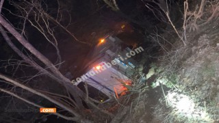 Soma'da İşçi Servisi Kaza Yaptı 7 Yaralı