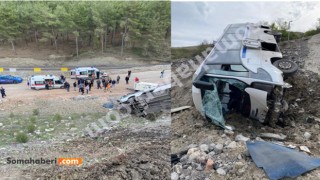 İşçi Servisi Devrildi 9 Kişi Yaralandı