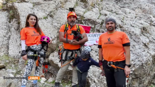 4 YAŞINDAKİ YUSUF’TAN TARİHİ BAŞARI: DARKALE KANYONU’NU GEÇEN EN KÜÇÜK SPORCU OLDU