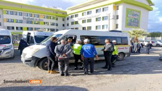 Soma’da Öğrenci Servislerinde Güvenlik Denetimi Yapıldı