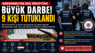 Saruhanlı'da suç örgütüne büyük darbe: 9 kişi tutuklandı