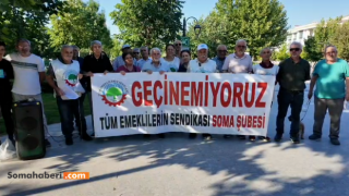 Soma'da emekliler TÜİK verilerine tepki gösterdi: "Açıklanan enflasyon değil, yaşanan yoksulluktur"