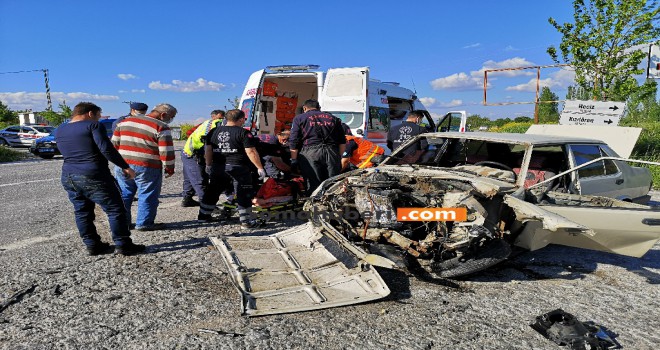 Savaştepe Yolu Kızılören Yol Kavşağındaki Kazada 1 Kişi Yaralandı