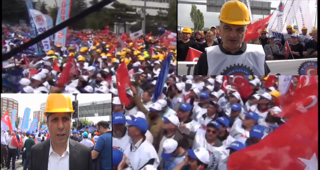 Soma Maden İşçisi Baretiyle Ses Getirdi