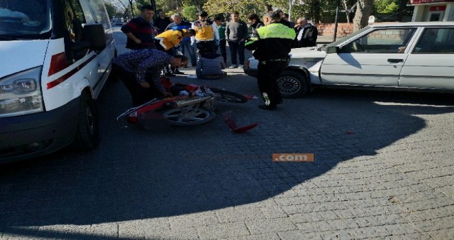 Motosiklet Kazasında Bir Kişi Yaralandı