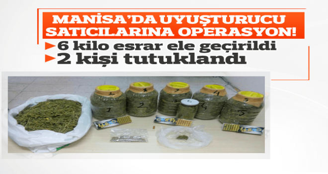 Manisa’da uyuşturucu satıcılarına operasyon: 2 tutuklama