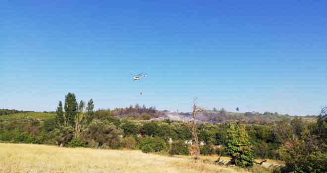 Soma Karacakaş Bölgesinde Orman Yangını