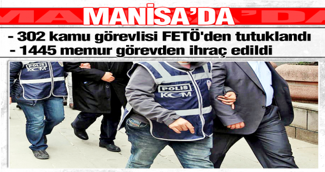 Manisa’da 302 kamu görevlisi FETÖ’den tutuklandı