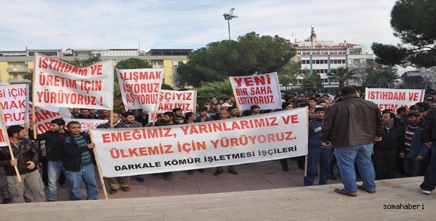 Darkale maden işçisi yürüdü