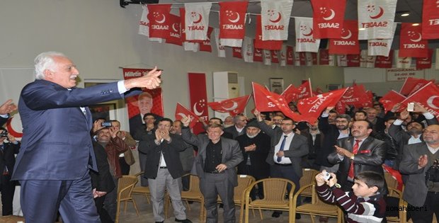 Saadet Partisi Genel Başkanı Somada Konuştu